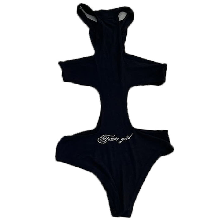 Damen Einteiler mit Kapuze und seitlichem Cut-Out Drune