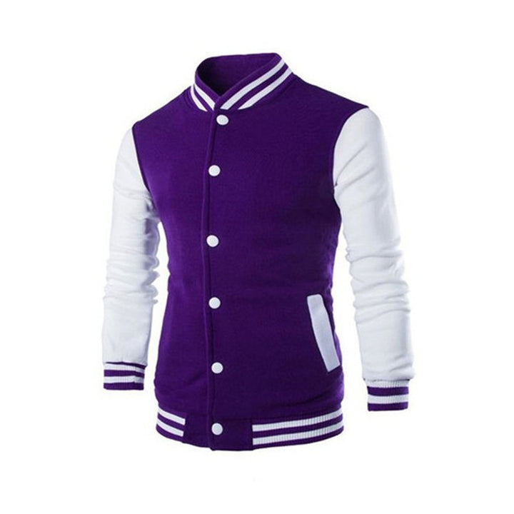 Herren Sportliche Collegejacke mit kontrastierenden Ärmeln und komfortablem Schnitt Drune