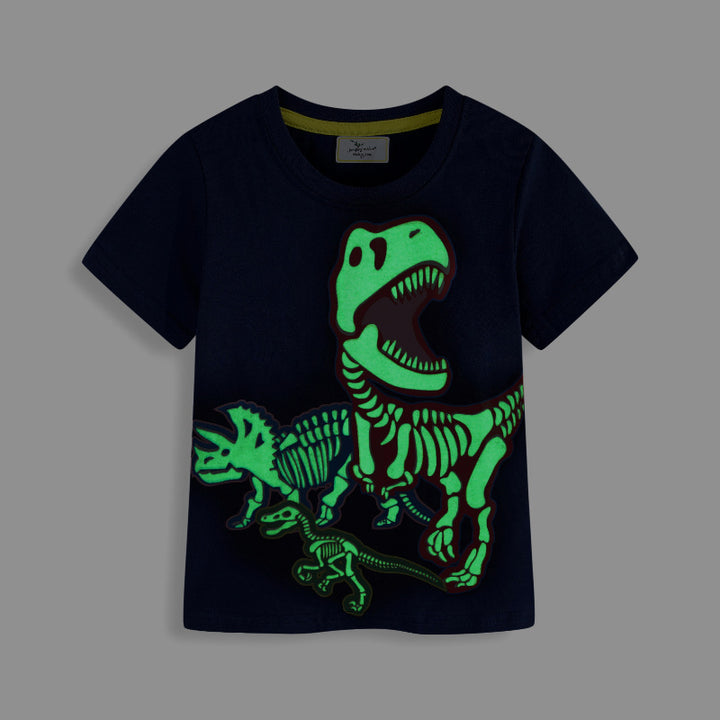 Jungen T-Shirt mit aufregendem Dinosaurier-Skelett-Design Drune