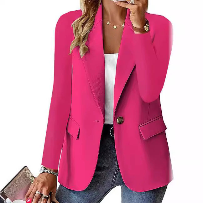Damen Eleganter Blazer mit schmalem Schnitt und Taschen Drune