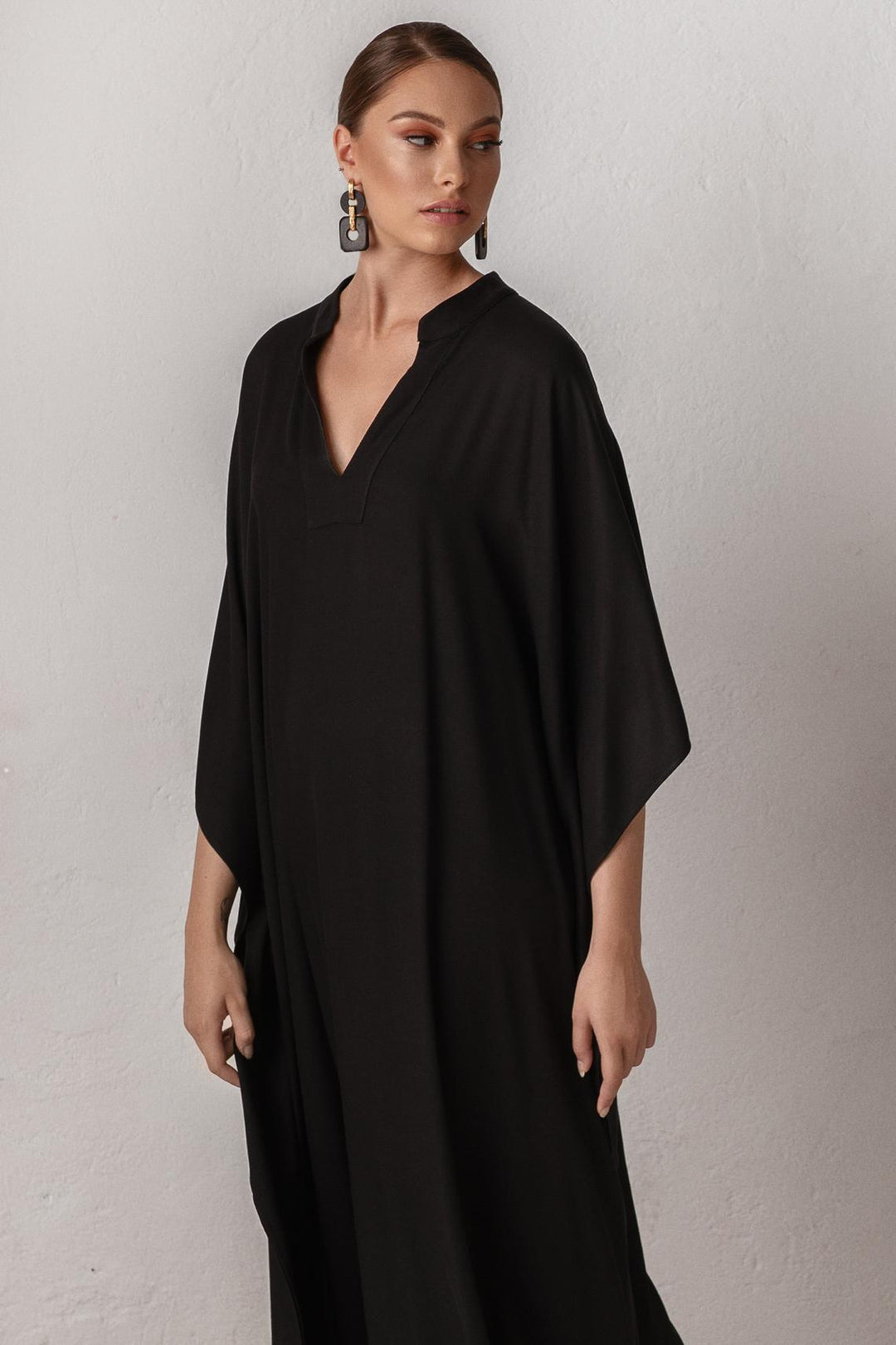 Damen Kaftan mit lässigem Schnitt und elegantem V-Ausschnitt Drune