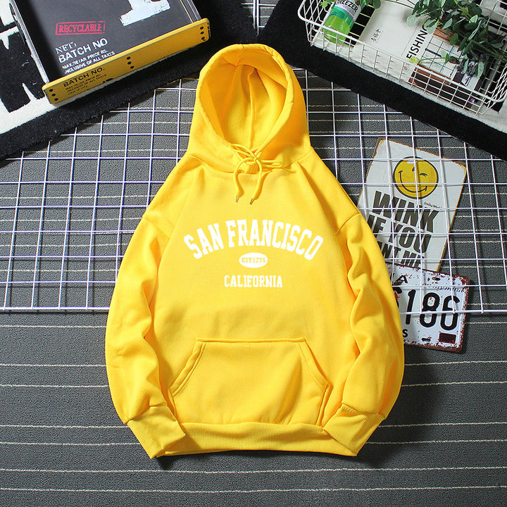 Damen Kapuzenpullover mit lässigem San Francisco-Print und bequemer Passform Drune