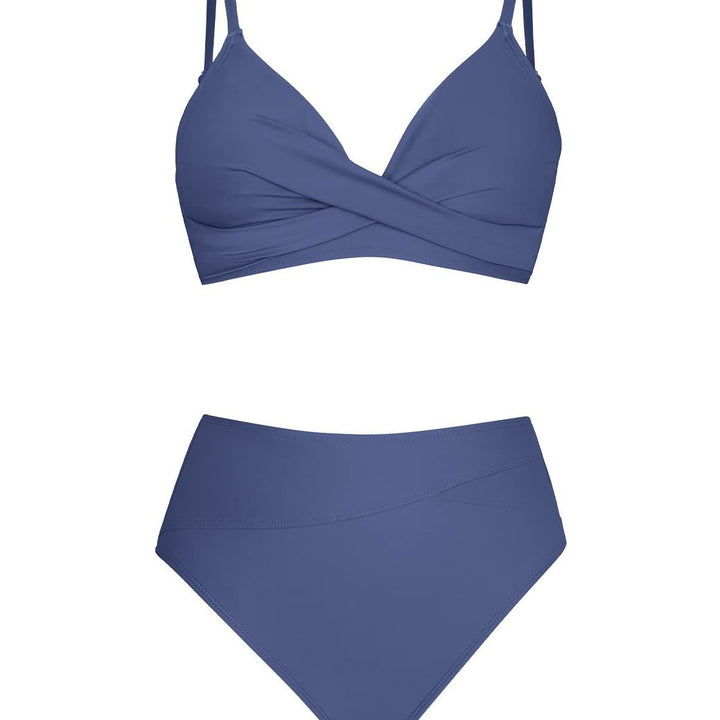 Damen Hochtailliertes Wickel-Bikini-Set Drune