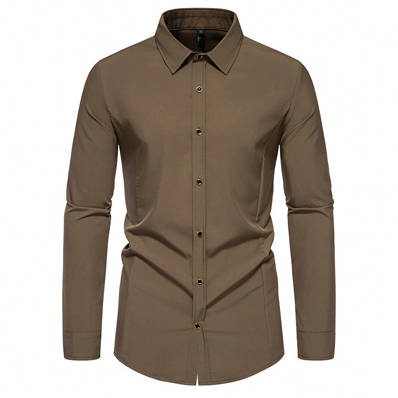 Herren modisches Langarmhemd mit elegantem Schnitt Drune