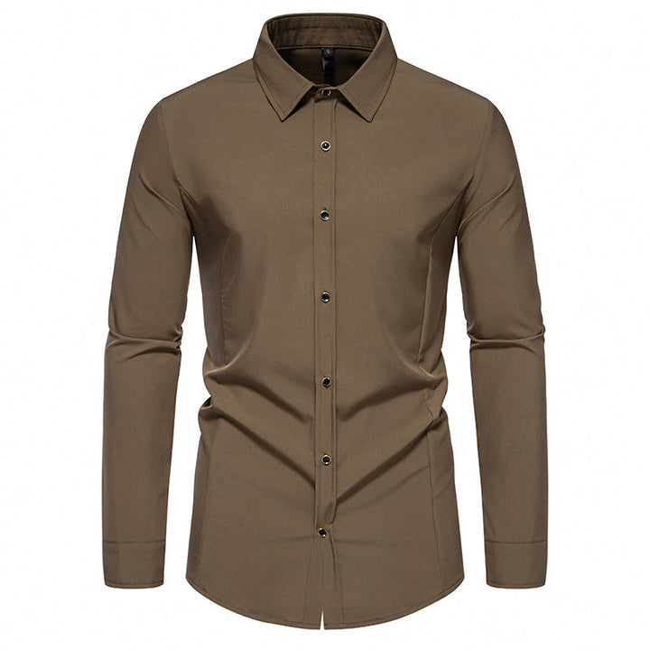 Herren modisches Langarmhemd mit elegantem Schnitt Drune
