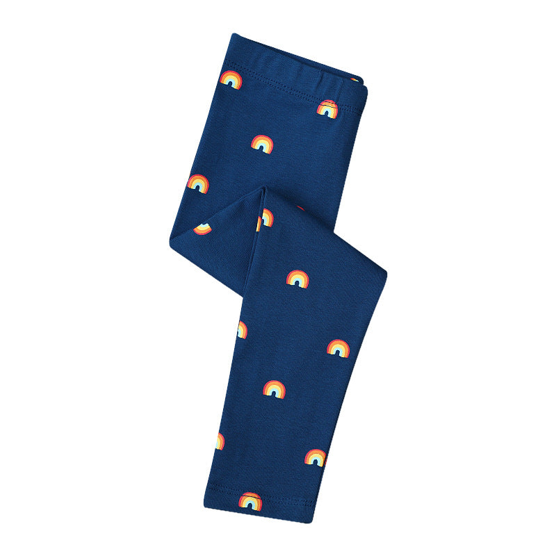 Mädchen Leggings mit buntem Regenbogenmotiv Drune