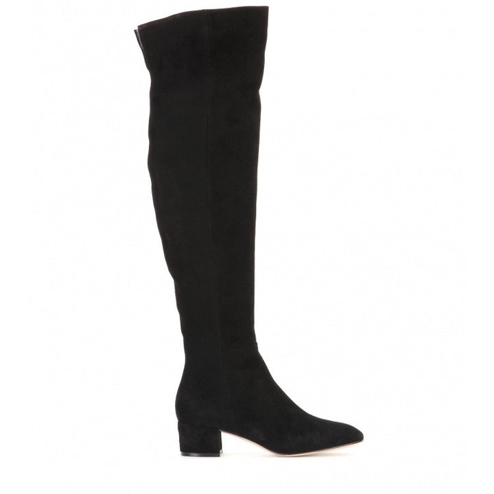 Damen Über-das-Knie Wildleder Blockabsatz Stiefel Drune