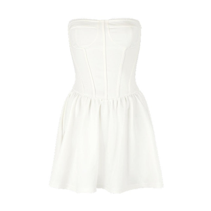 Damen Bustierkleid mit ausgestelltem Rock Drune