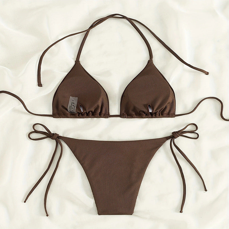 Damen Triangel-Bikini mit modischer Rippstruktur Drune