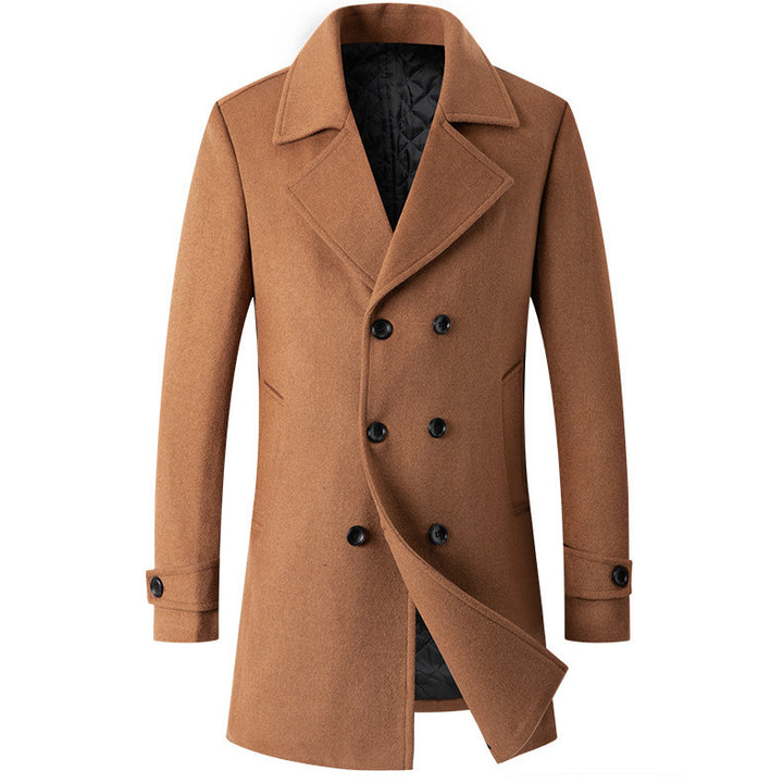 Herren eleganter, taillierter Wollmantel Drune