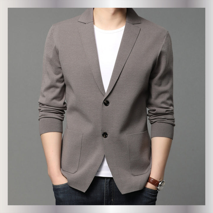 Herren Strickblazer mit eleganten Knopfdetails und praktischen Taschen Drune