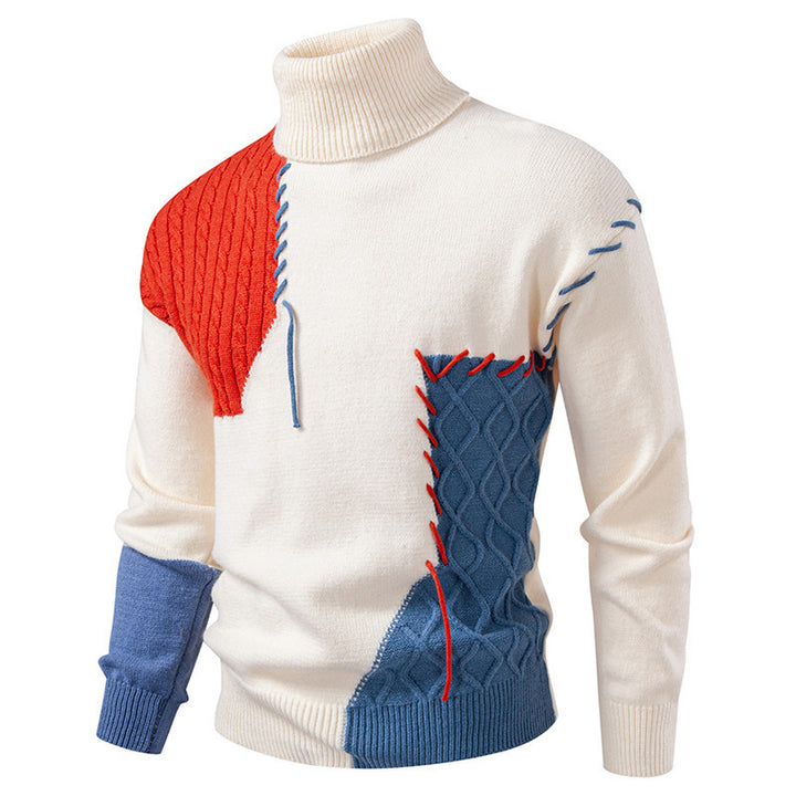 Herren Rollkragenpullover mit einzigartigem Strickdesign Drune