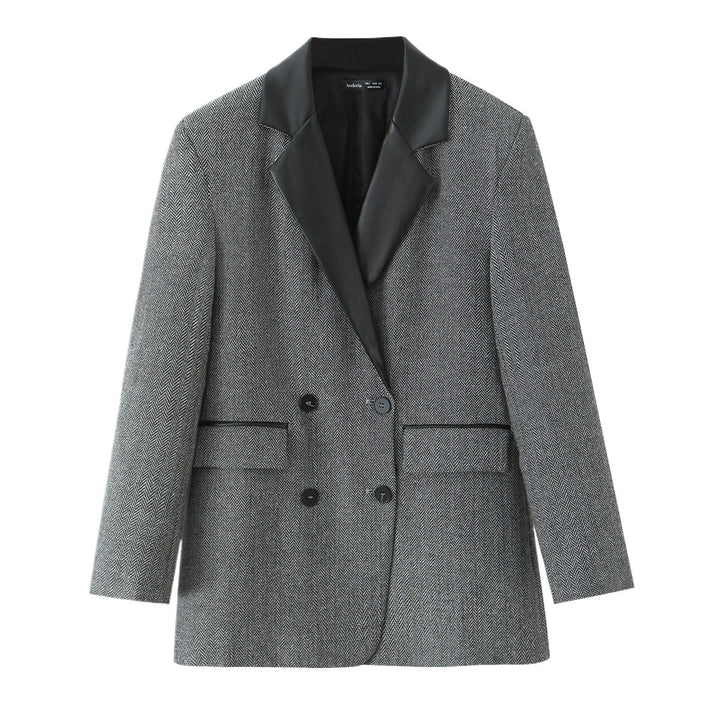 Damen modischer Blazer mit doppelter Knopfleiste und elegantem Revers Drune