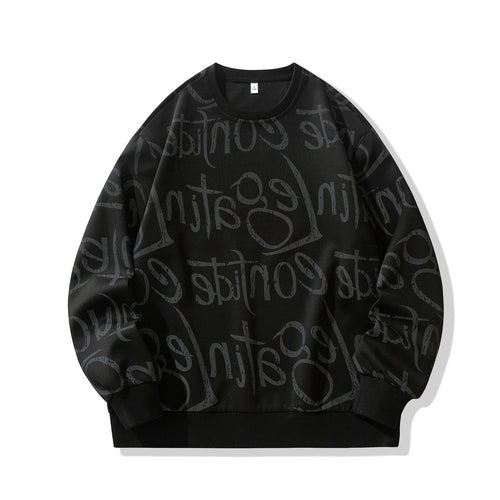 Herren Sweatshirt mit kreativem Motiv und weichem Innenfutter Drune