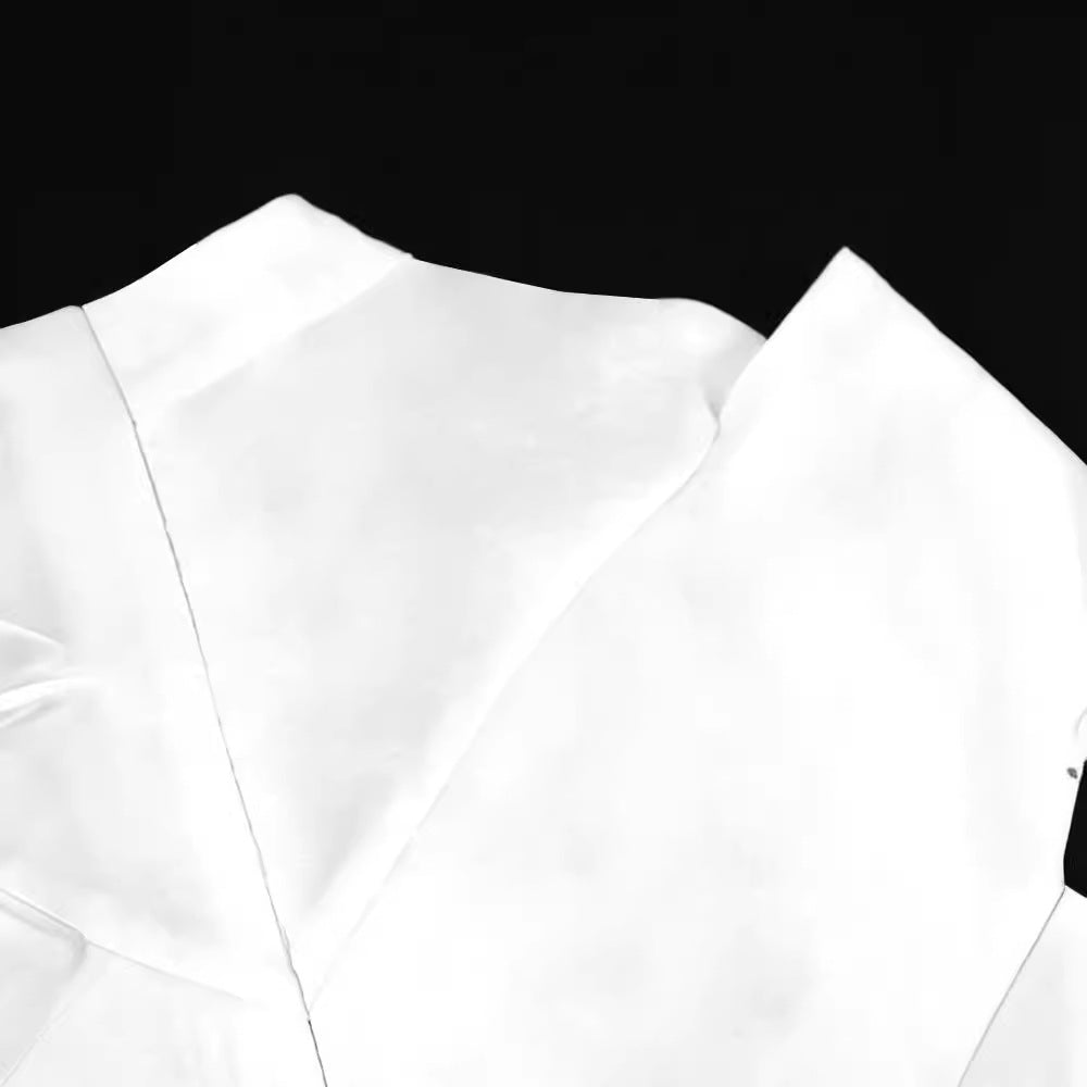 Damen elegante Peplum-Bluse mit transparenten Details Drune