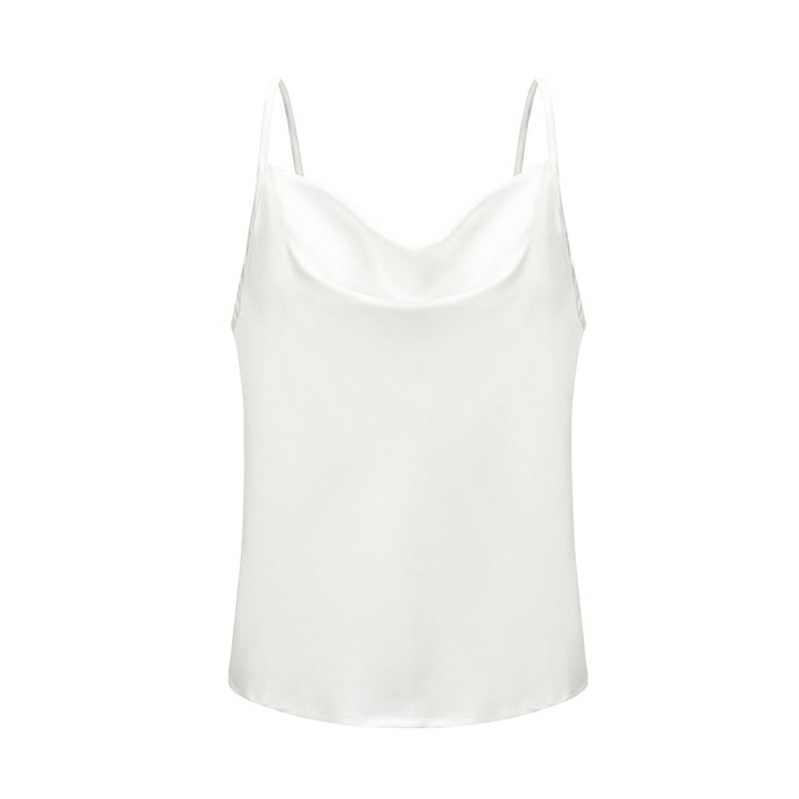 Damen Satin Top mit tiefem Ausschnitt und verstellbaren Trägern Drune