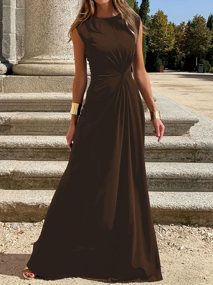 Damen Maxikleid mit elegantem Wickeldesign und figurschmeichelndem Schnitt Drune