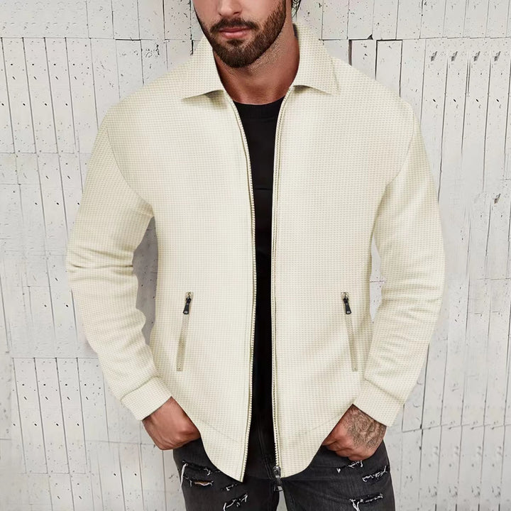 Herren modische Strickjacke mit strukturiertem Design und seitlichen Taschen Drune