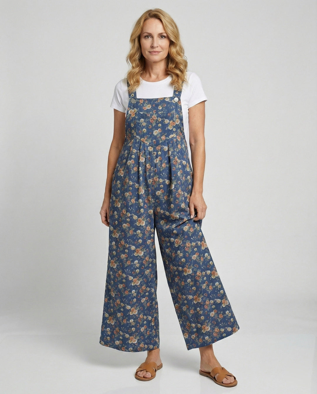 Damen Latzhose Damen Leinenoptik