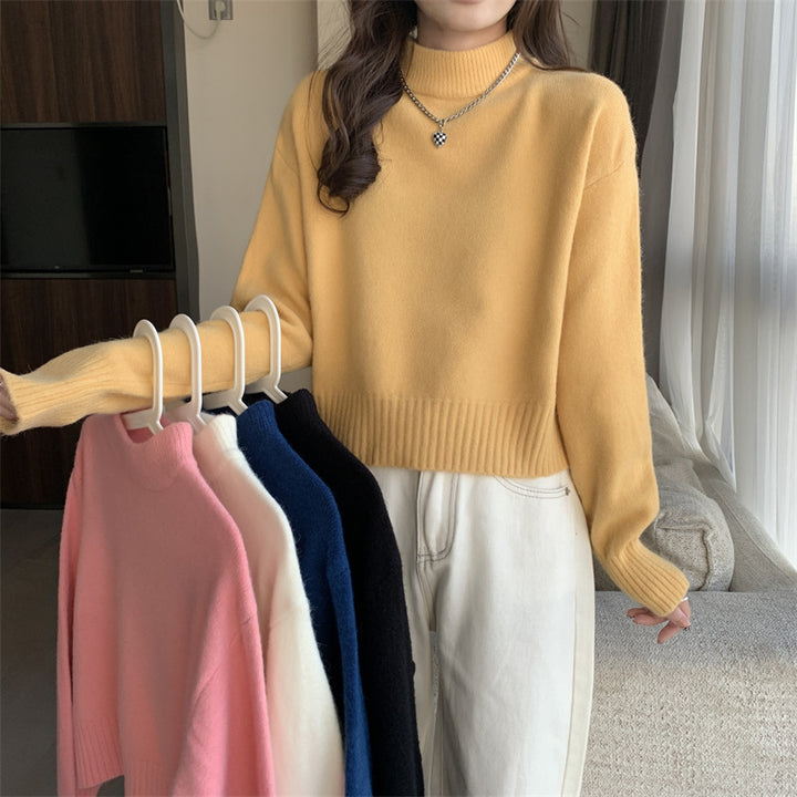 Damen Kuscheliger Rollkragenpullover mit lockerer Passform aus hochwertigem Strick Drune