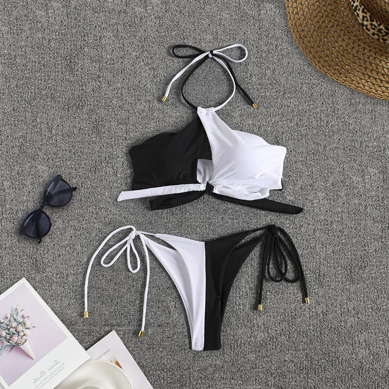Damen Asymmetrischer Cut-Out Bikini mit verstellbarem Bindesystem Drune