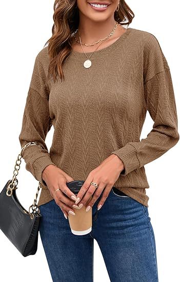 Damen modernes Strickoberteil mit eleganten Zierstrukturen Drune