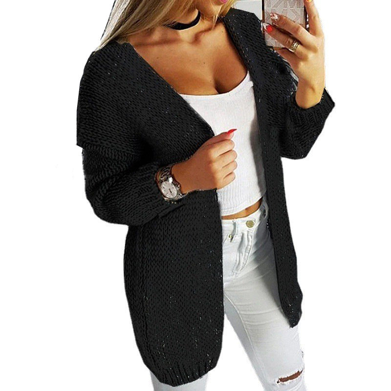 Damen lockerer Strickcardigan mit weichem Material und lässigem Schnitt Drune