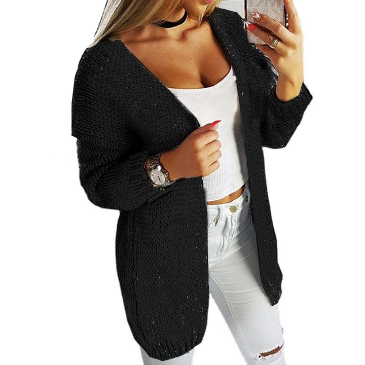 Damen lockerer Strickcardigan mit weichem Material und lässigem Schnitt Drune