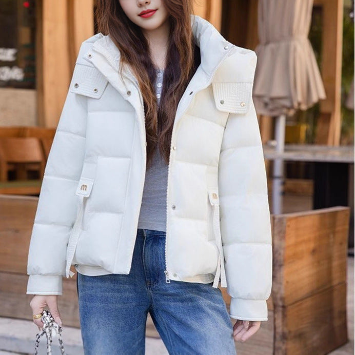Damen modische Steppjacke mit hohem Kragen und praktischen Taschen Drune