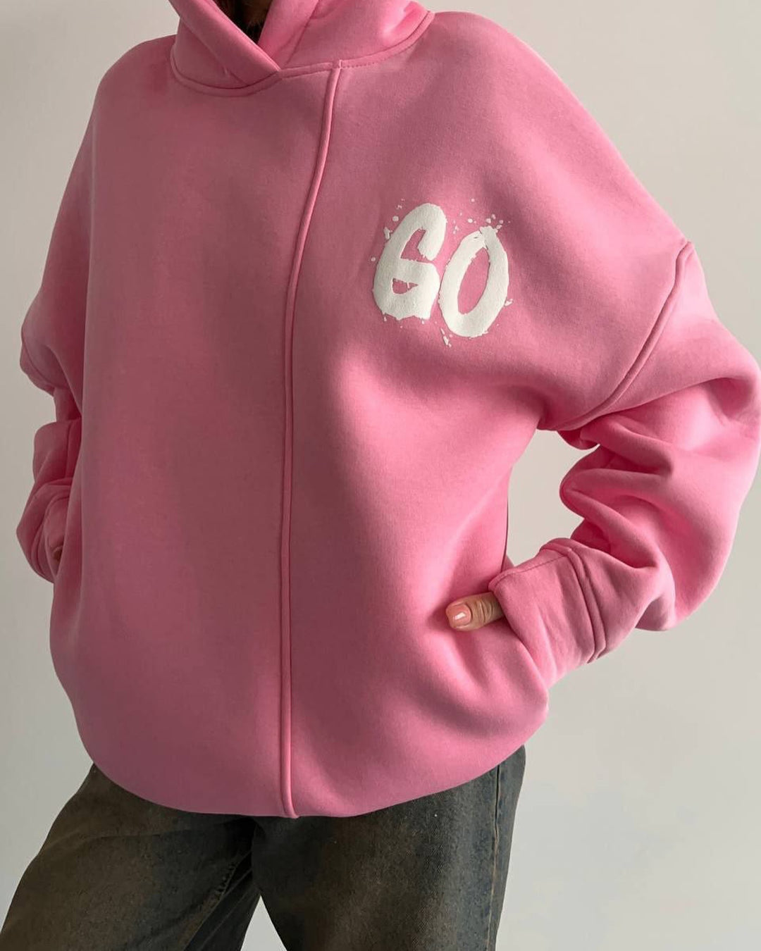 Damen oversized Kapuzenpullover mit bequemen Schnitt und lässigen Ärmeln Drune