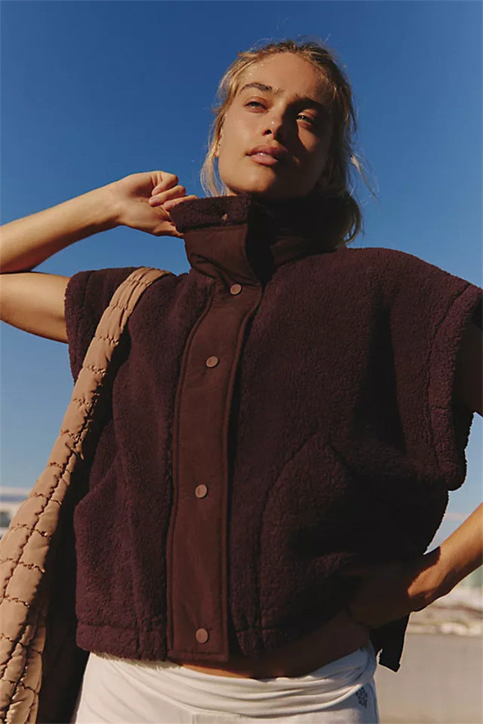 Damen Kapuzenjacke aus kuscheligen Fleece mit regulierbarem Saum Drune