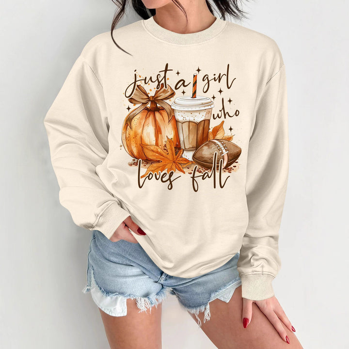Damen Sweatshirt mit herbstlichem Motiv und inspirierendem Druck Drune