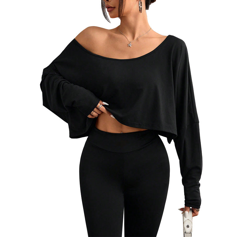 Damen lässiges Oversized Crop-Top Drune