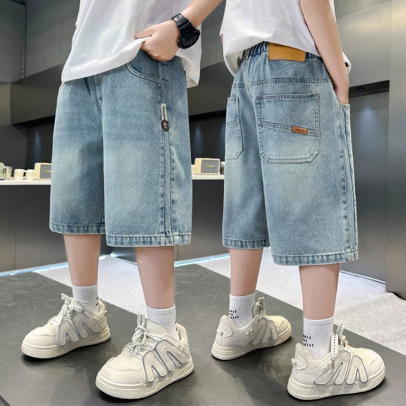 Jungen lässige Denim-Shorts mit praktischen Taschen Drune