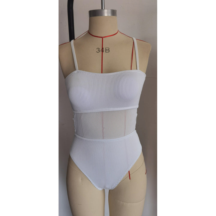 Damen Einteiler Badeanzug mit elegantem Rippendesign und figurschmeichelnder Silhouette Drune
