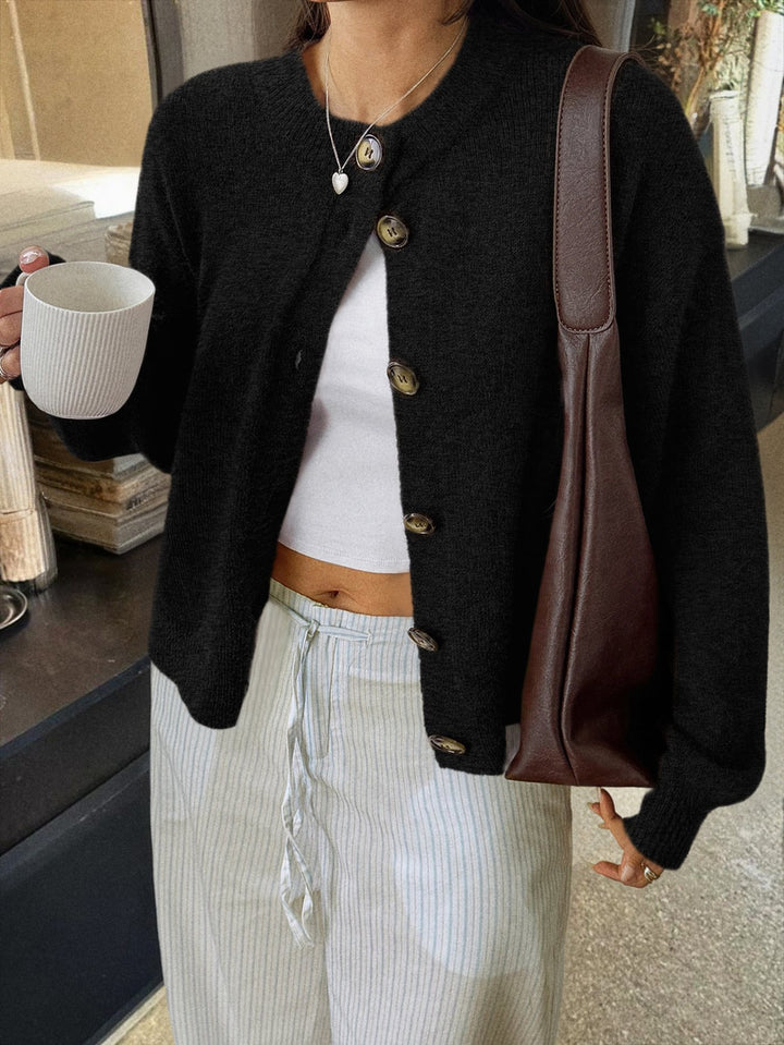 Damen Strickjacke mit Knopfdetails und lässigem Schnitt Drune
