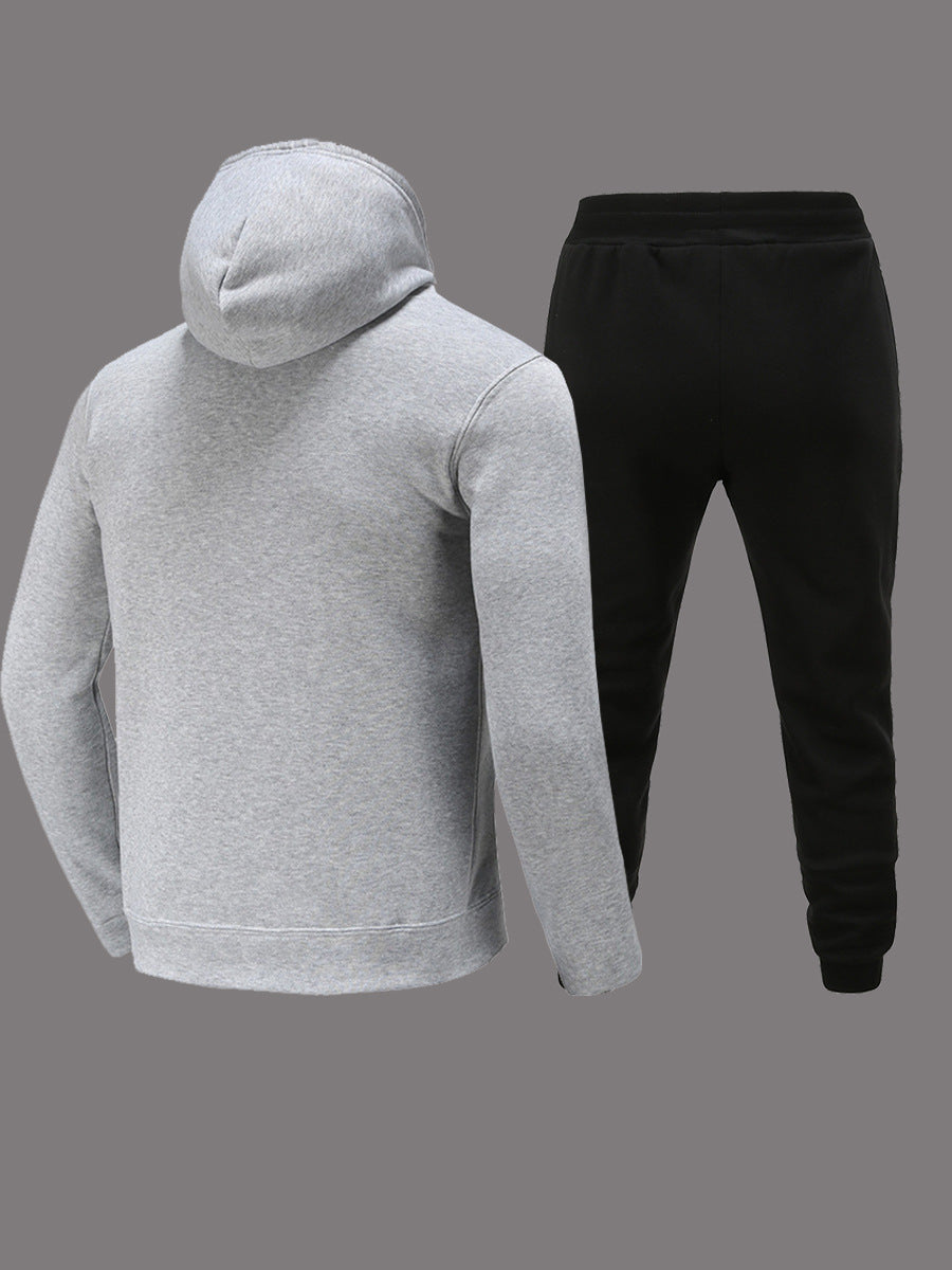 Damen modernes Kapuzenpullover und lässige Jogginghose Set mit künstlerischem Cartoon-Druck Drune