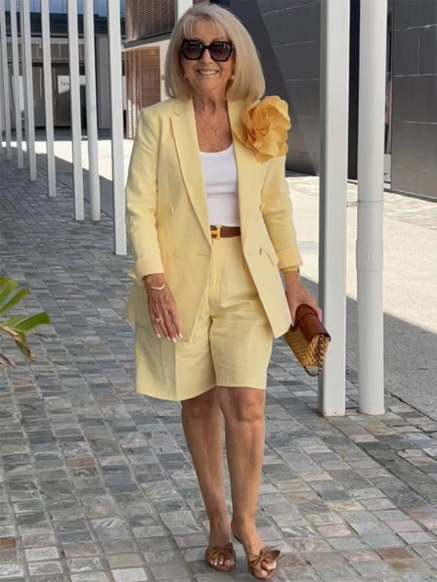 Damen Elegantes und modernes Blazer-Shorts-Set Drune