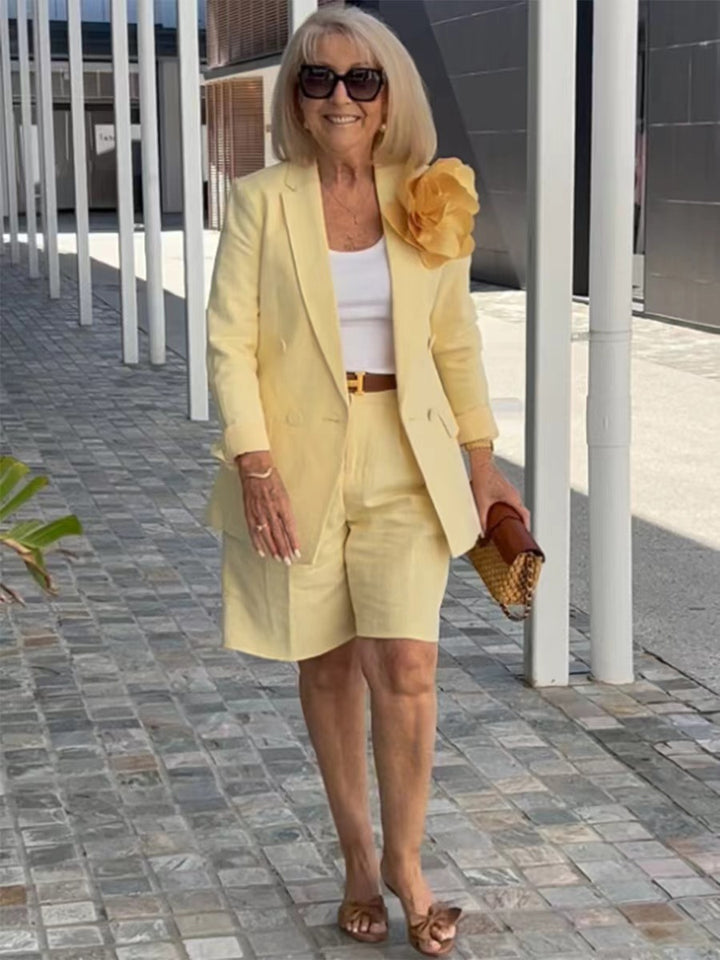 Damen Elegantes und modernes Blazer-Shorts-Set Drune