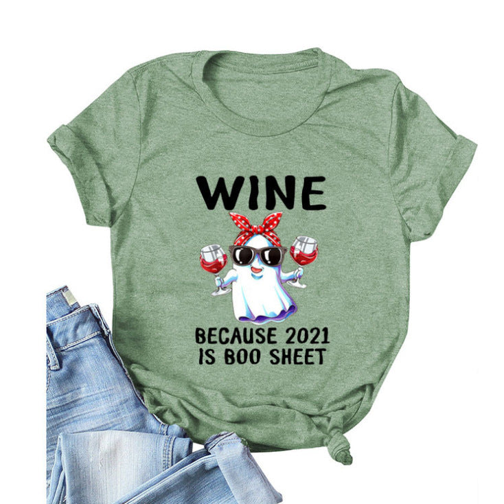 Damen Verspielt Geist-Themen Grafik T-Shirt Drune