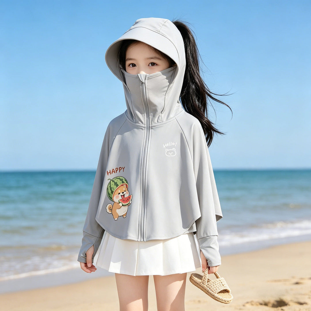 Mädchen Leichte Kapuzenjacke mit UV-Schutz Drune