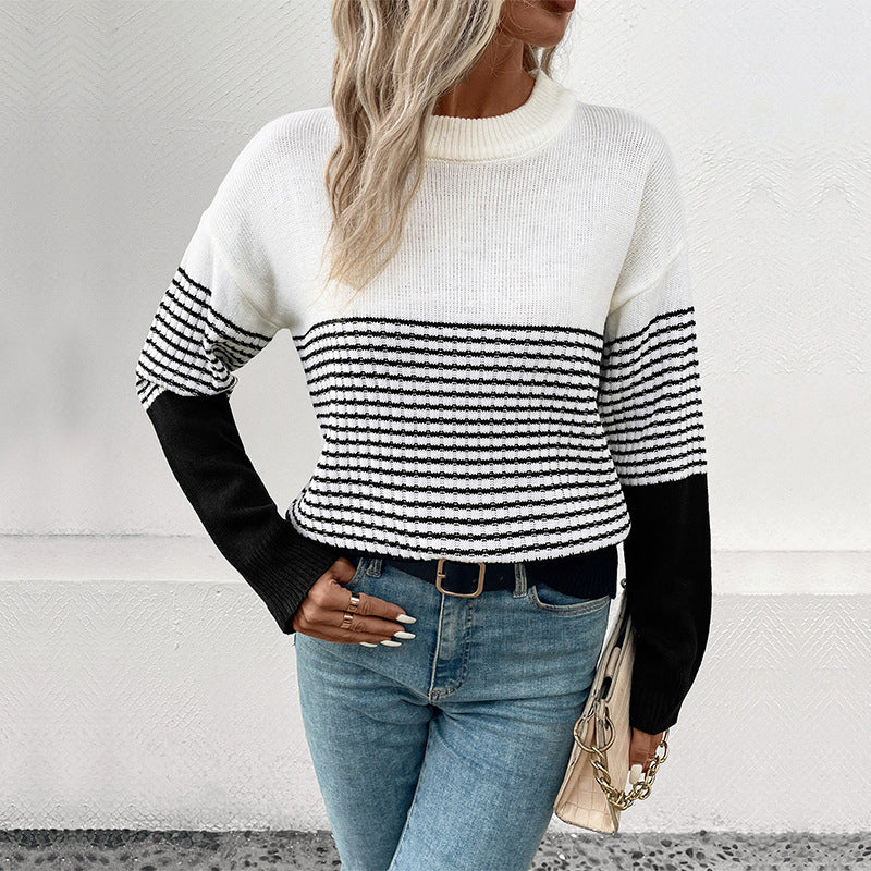 Drune | Gestreifter Strickpullover mit Elegantem Design