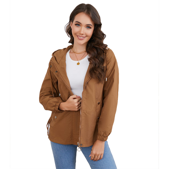 Damen leichte Windjacke mit verstellbarem Bund Drune