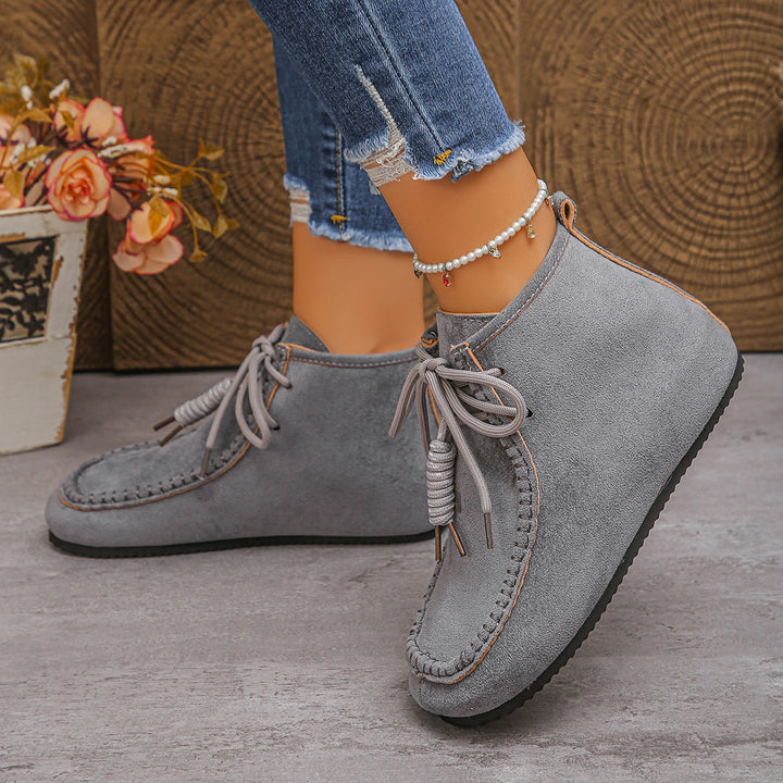 Damen nan mokassin-ankleboots mit handnaht, weichem Innenfutter und profilierter Leichtsohle Drune