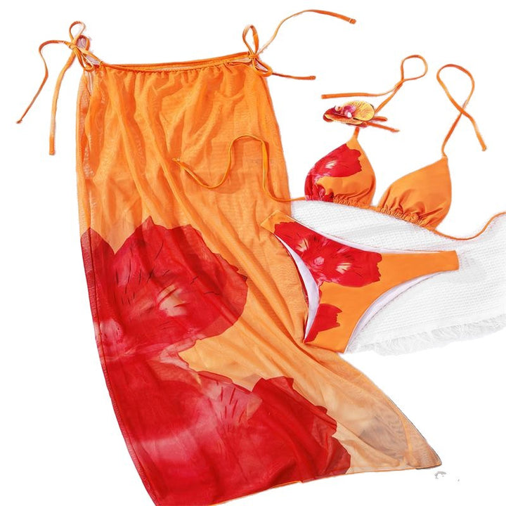 Damen Strandrock mit floralem Muster Drune