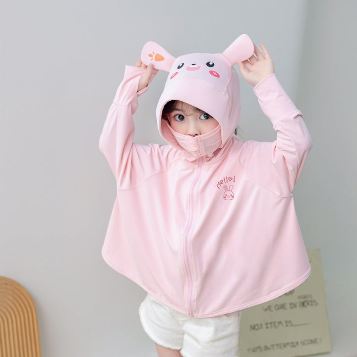 Mädchen praktische Kapuzenjacke mit tierisch verspieltem Design Drune