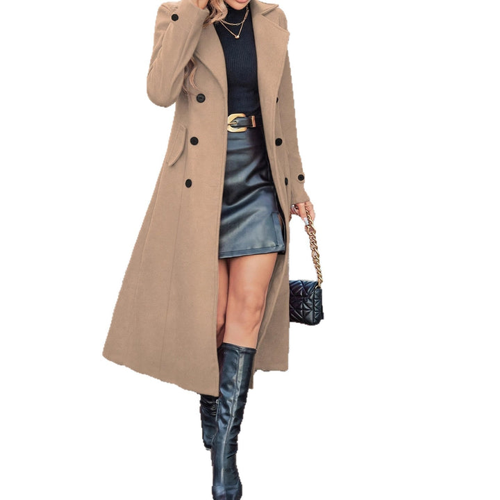 Damen eleganter, langjähriger Trenchcoat mit klassischem Schnitt und schmaler Silhouette Drune