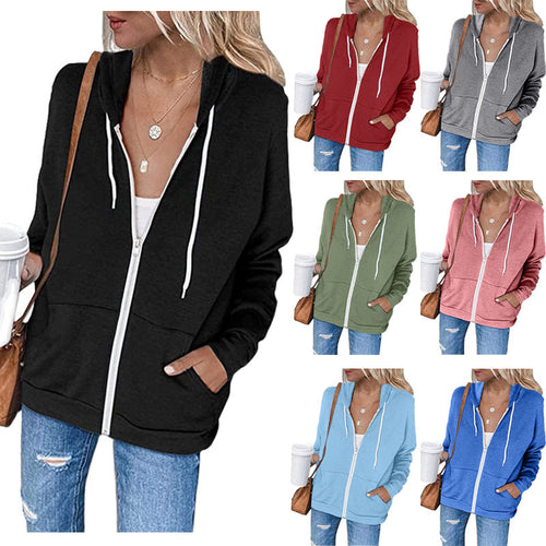Damen Kapuzenjacke aus weichem Fleece mit praktischen Taschen Drune