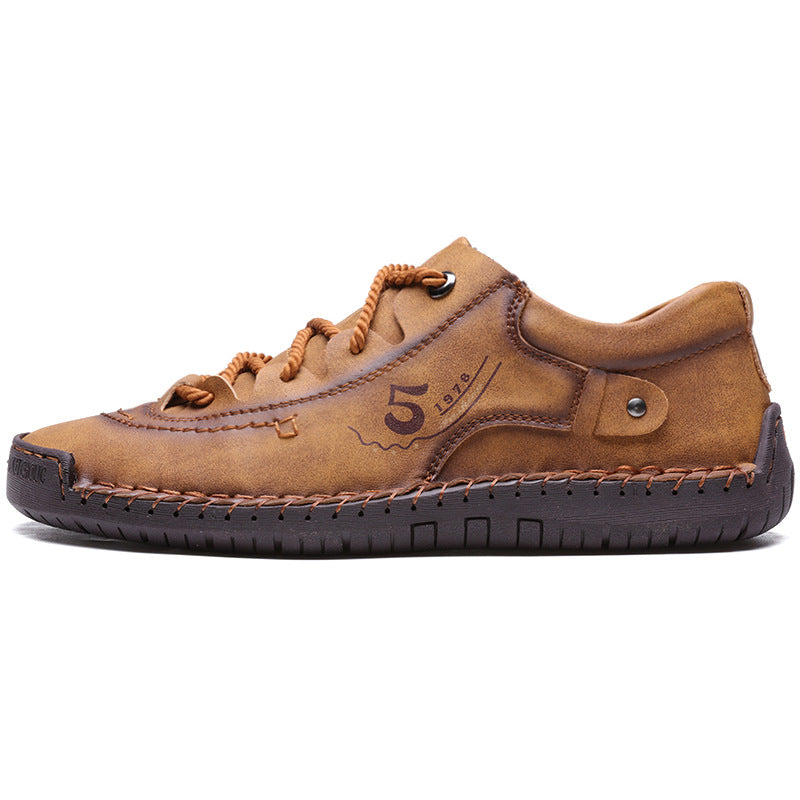 Damen bequeme Freizeitschuhe aus hochwertigem Leder mit rutschfester Sohle Drune