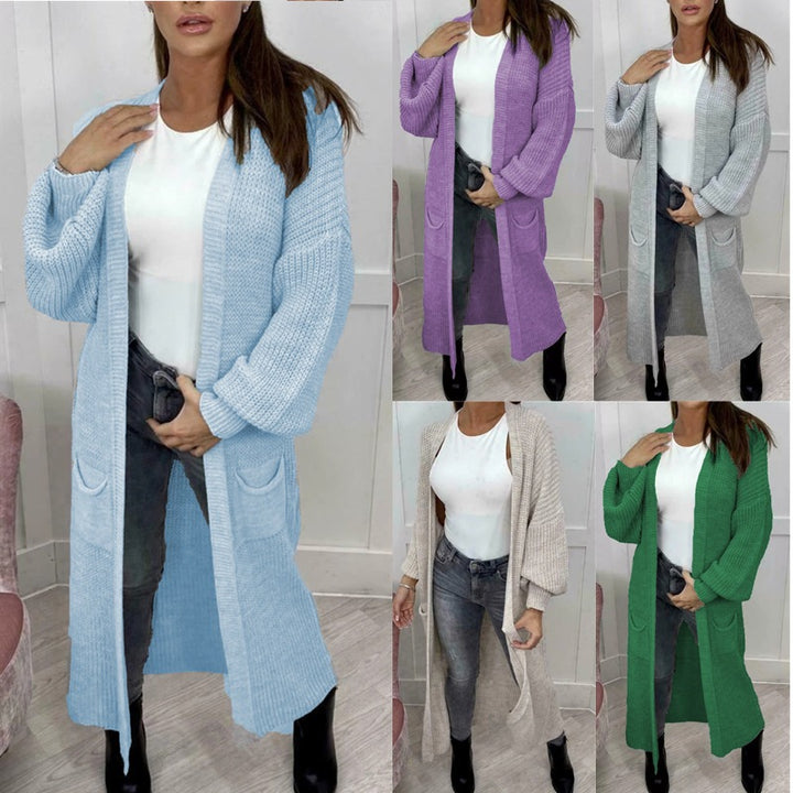 Damen Strickmantel mit tiefen Taschen und modernen Details Drune